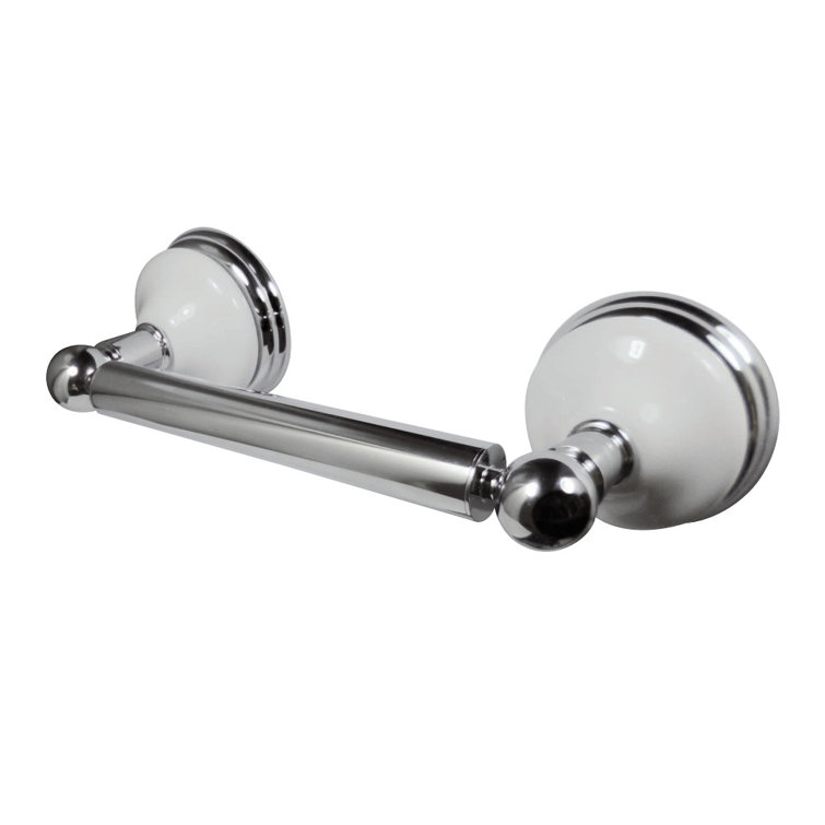 Victorian Polished Chrome Wall-Mounted Toilet Paper Holder