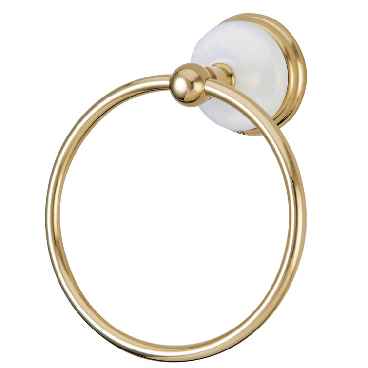 Polished Brass Victorian Wall Mounted Towel Ring