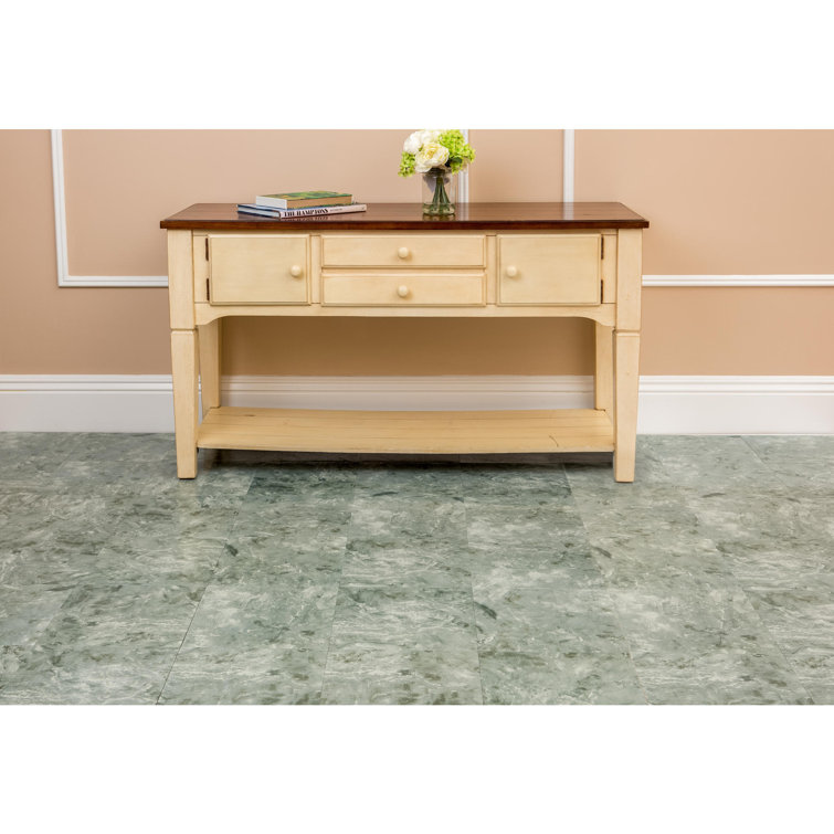 Verde Marble Vein Self-Adhesive Vinyl Floor Tile 12" x 12"