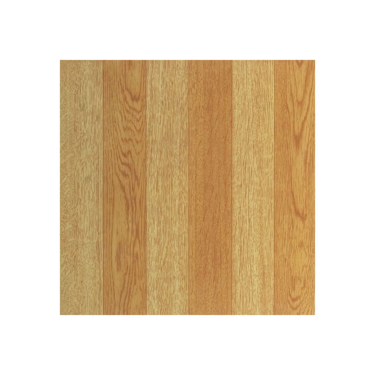 Light Oak Self-Adhesive Vinyl Floor Tiles, 12 x 12 Inch