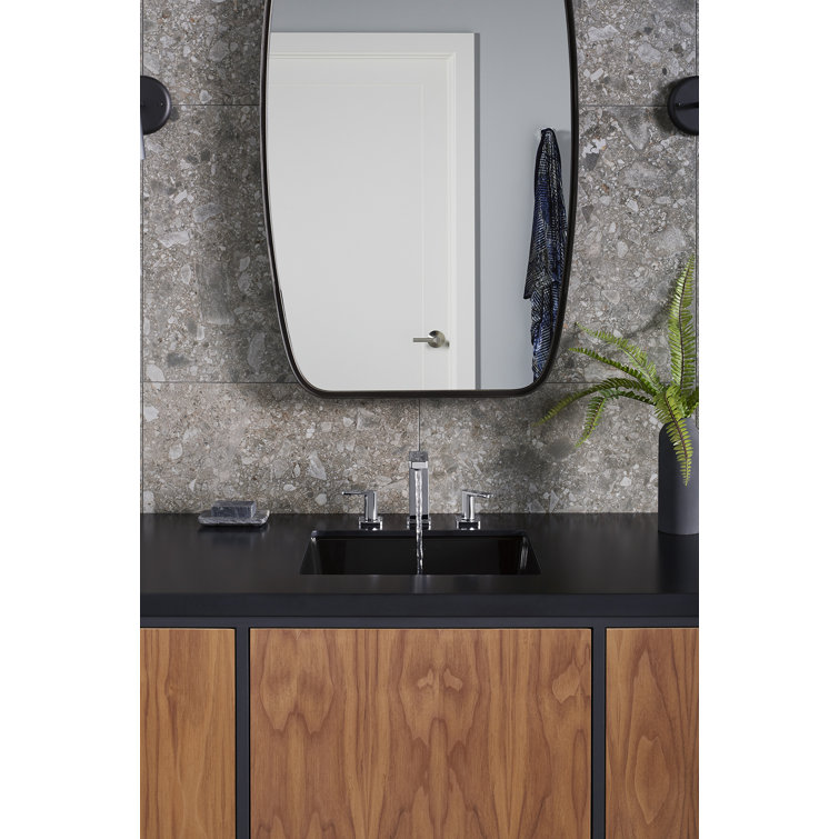 Polished Chrome Modern Widespread Bathroom Faucet with Lever Handles
