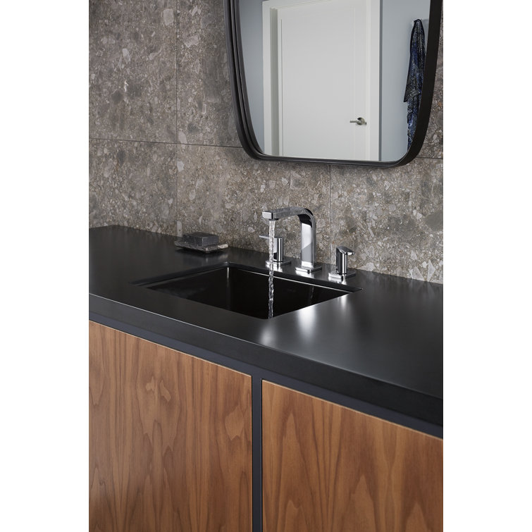 Polished Chrome Modern Widespread Bathroom Faucet with Lever Handles