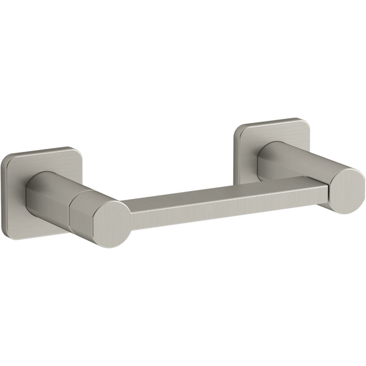 Vibrant Brushed Nickel Pivoting Toilet Paper Holder