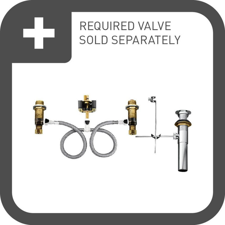 Elegant Polished Nickel 7.5" Modern Widespread Bathroom Faucet
