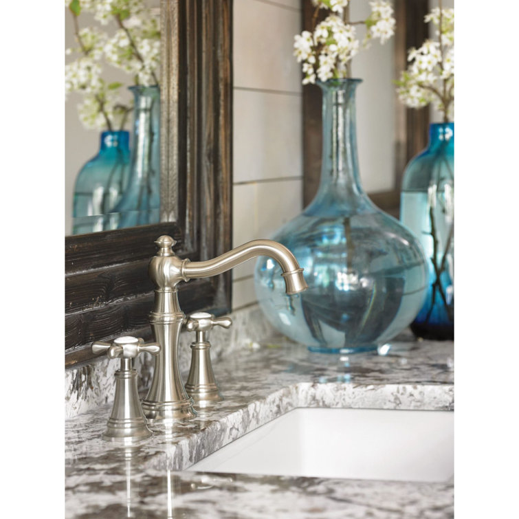 Polished Nickel Widespread Two-Handle Bathroom Faucet