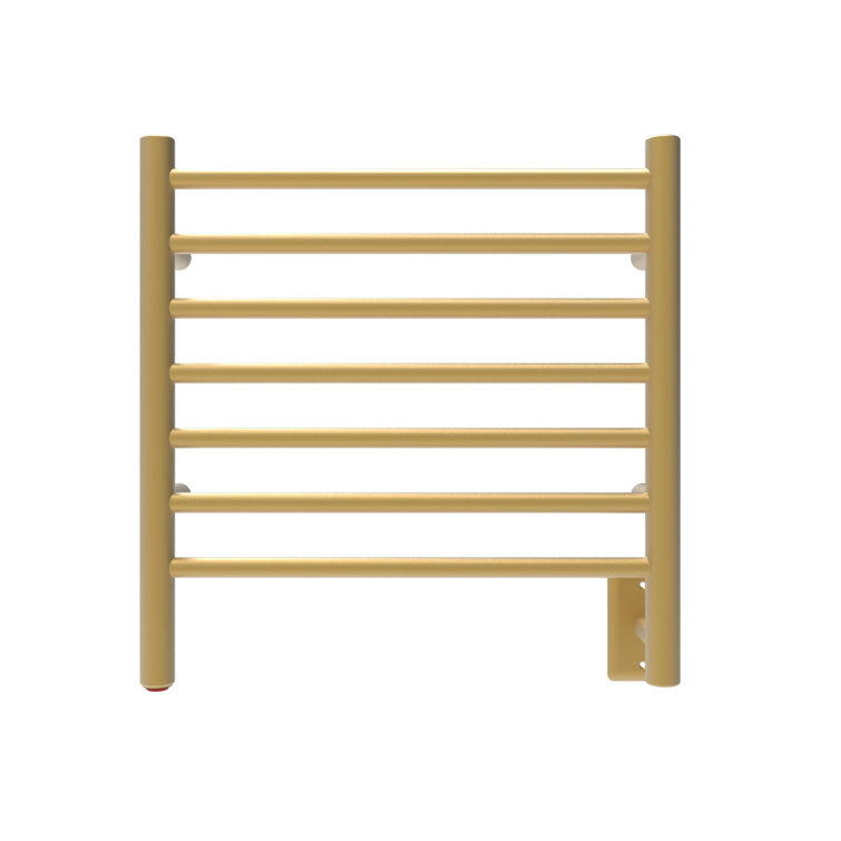 Satin Brass 7-Bar Wall Mounted Towel Warmer