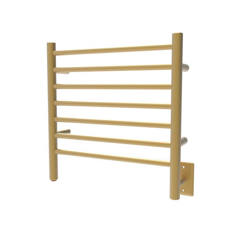 Satin Brass 7-Bar Wall Mounted Towel Warmer
