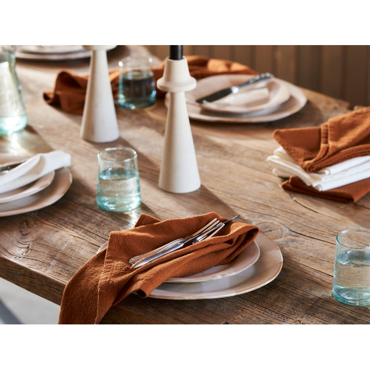 Rust Organic Cotton Textured Napkin Set of 4