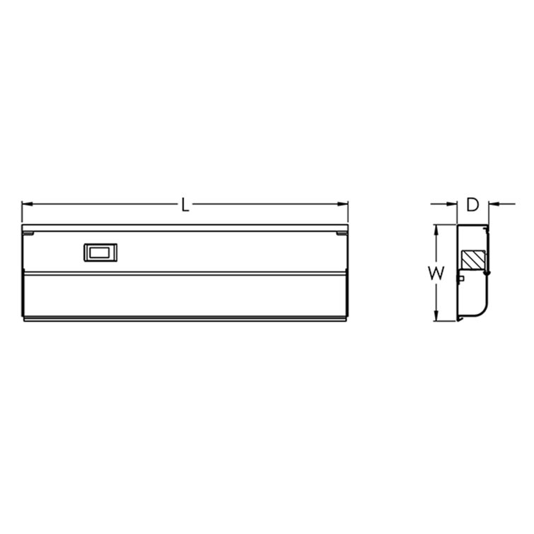 White Acrylic 24-Inch LED Under Cabinet Light Bar