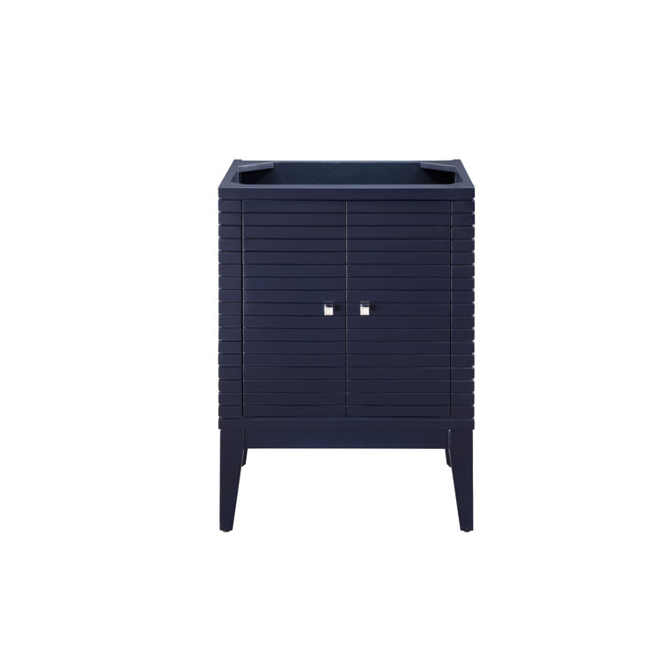 Navy Blue Solid Wood Modern Freestanding Bathroom Vanity