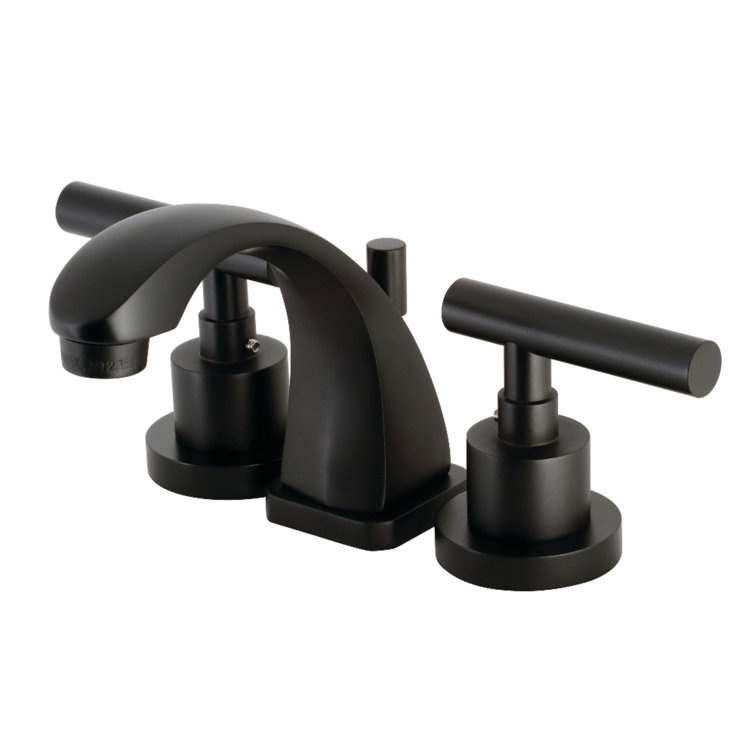 Matte Black Chrome Modern Widespread Bathroom Faucet