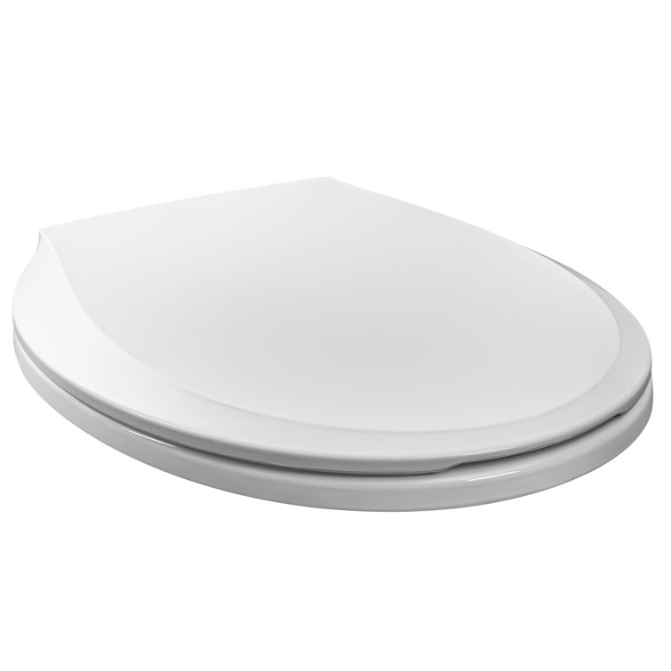 White Round Slow Close Toilet Seat with Lid