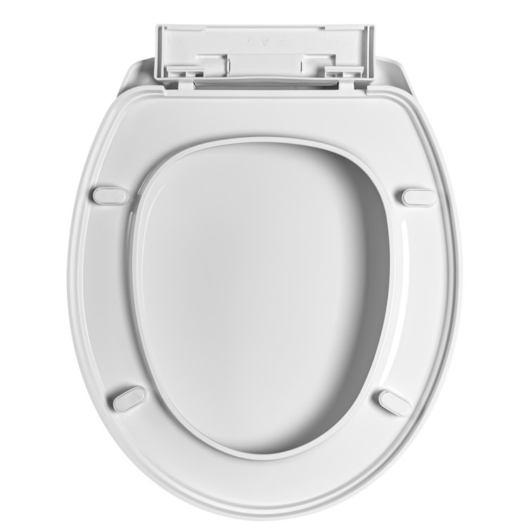 White Round Slow Close Toilet Seat with Lid