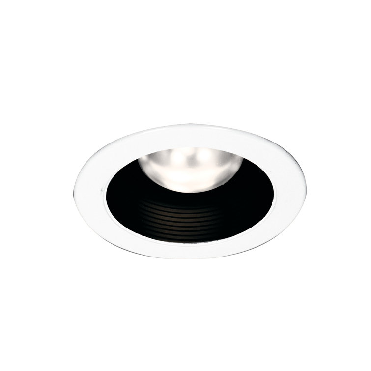 4.75'' Matte White and Black Aluminum Recessed Trim