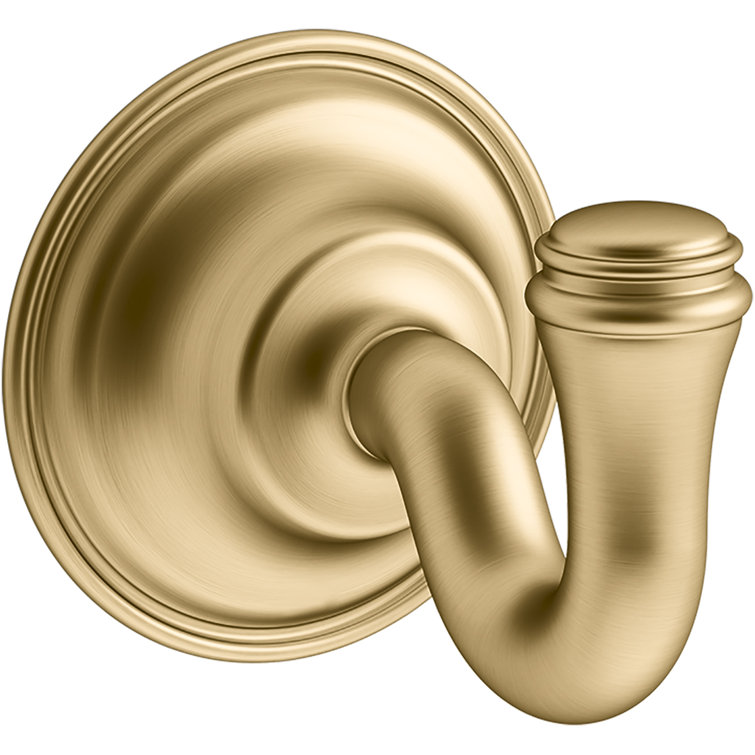 Vibrant Brushed Moderne Brass Eclectic Robe Hook