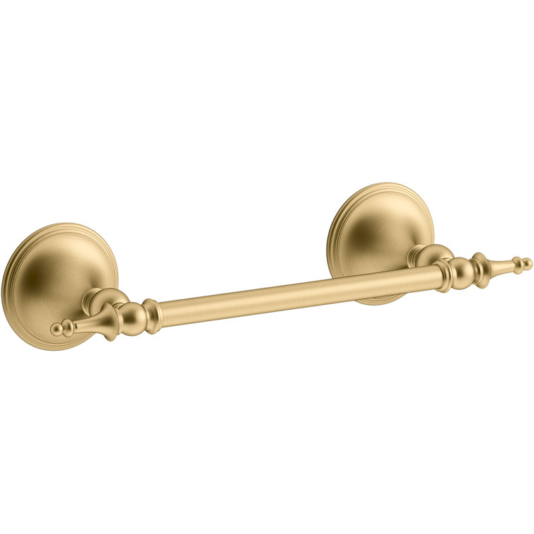 Vibrant Brushed Moderne Brass Decorative Toilet Paper Holder