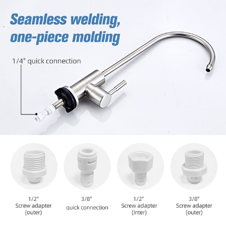 Brushed Nickel High Arc Kitchen Water Filter Faucet