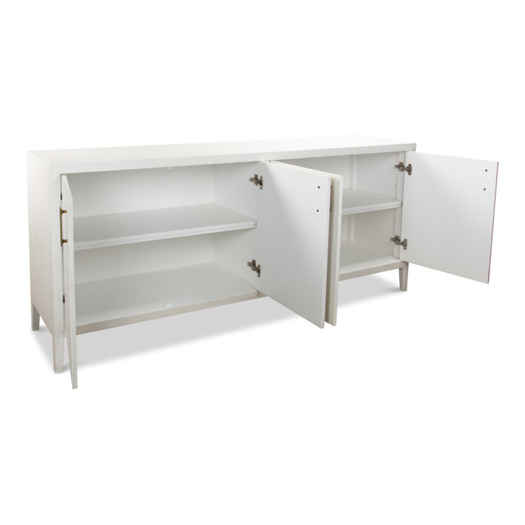 Cortina 80'' White Contemporary Sideboard with Adjustable Shelves