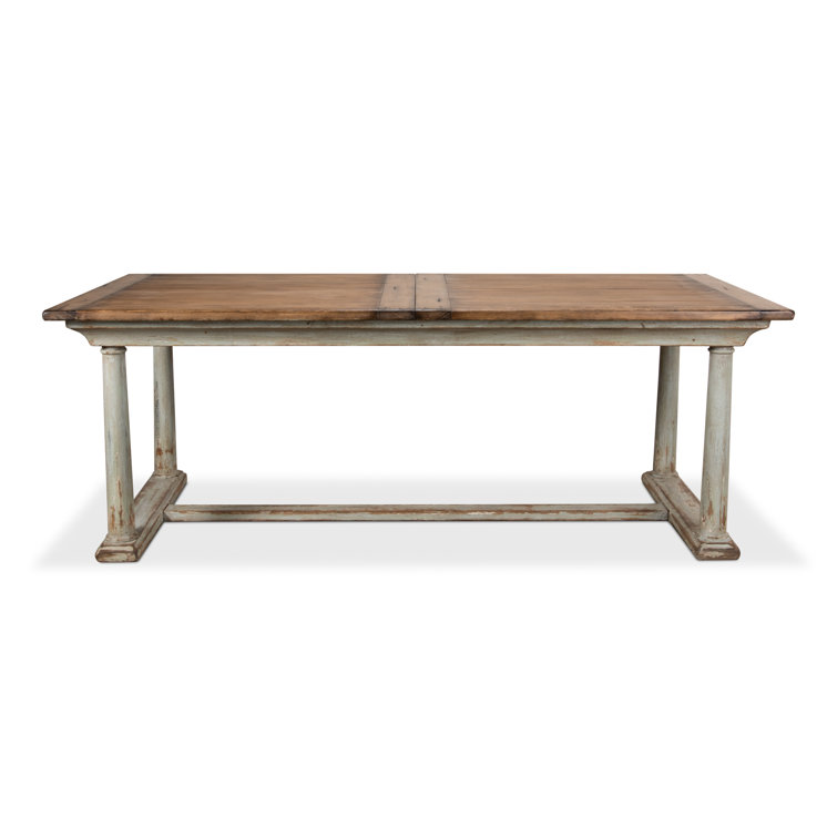 Amelia Extendable Pine Wood Dining Table with Sage Base