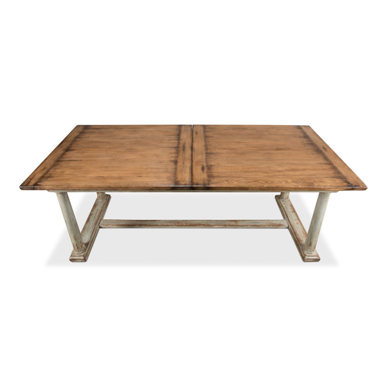 Amelia Extendable Pine Wood Dining Table with Sage Base