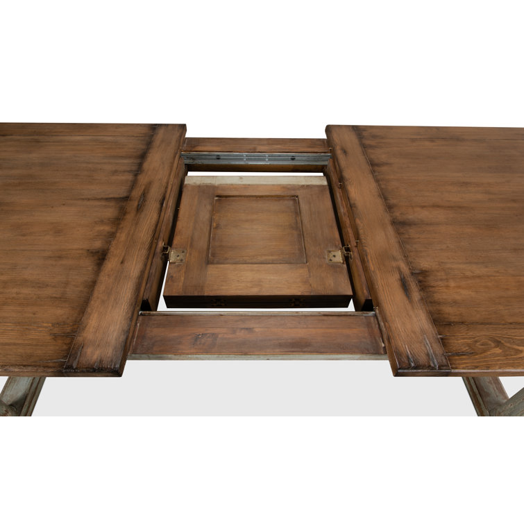 Amelia Extendable Pine Wood Dining Table with Sage Base