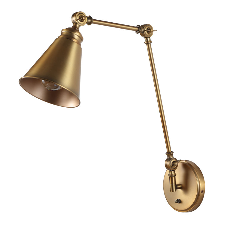 Kensley 21'' Brass Gold Industrial-Chic Wall Sconce