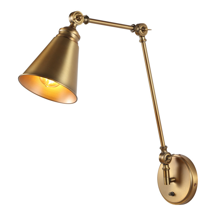 Kensley 21'' Brass Gold Industrial-Chic Wall Sconce