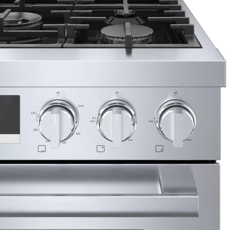 30" Stainless Steel Free-Standing Convection Gas Range