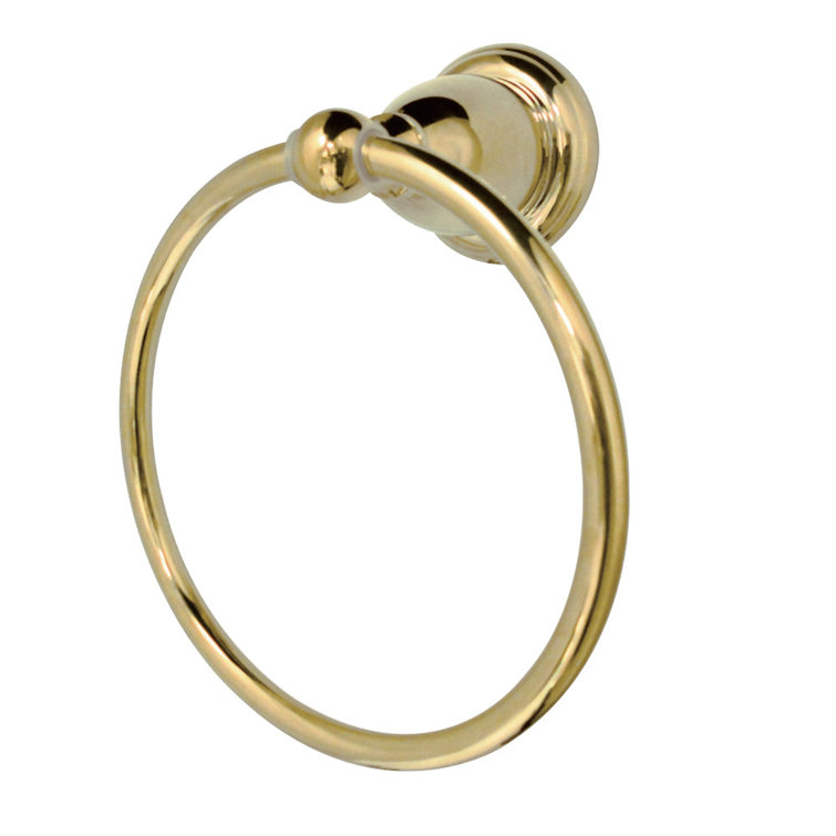 Polished Brass Wall Mounted Towel Ring