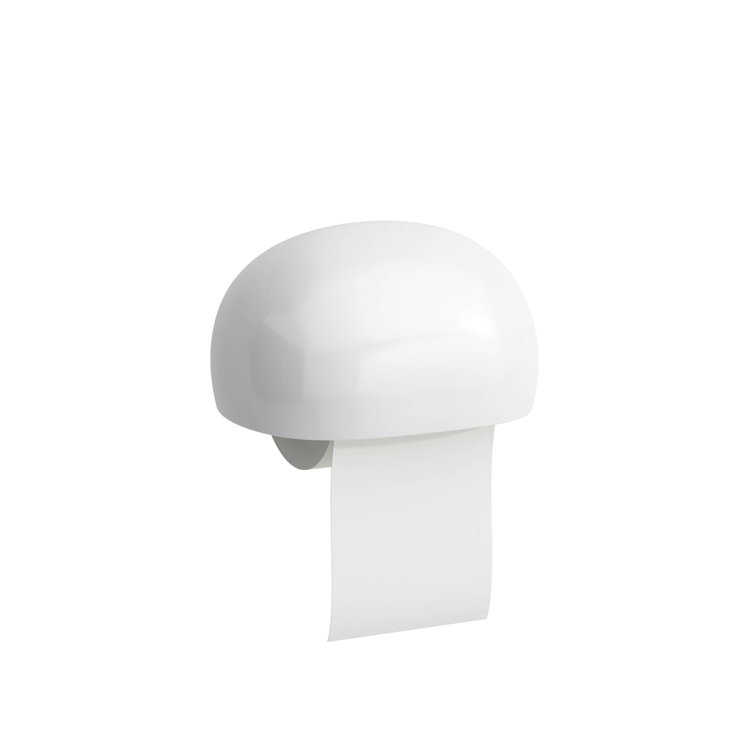 White Contemporary Wall Mount Toilet Paper Holder