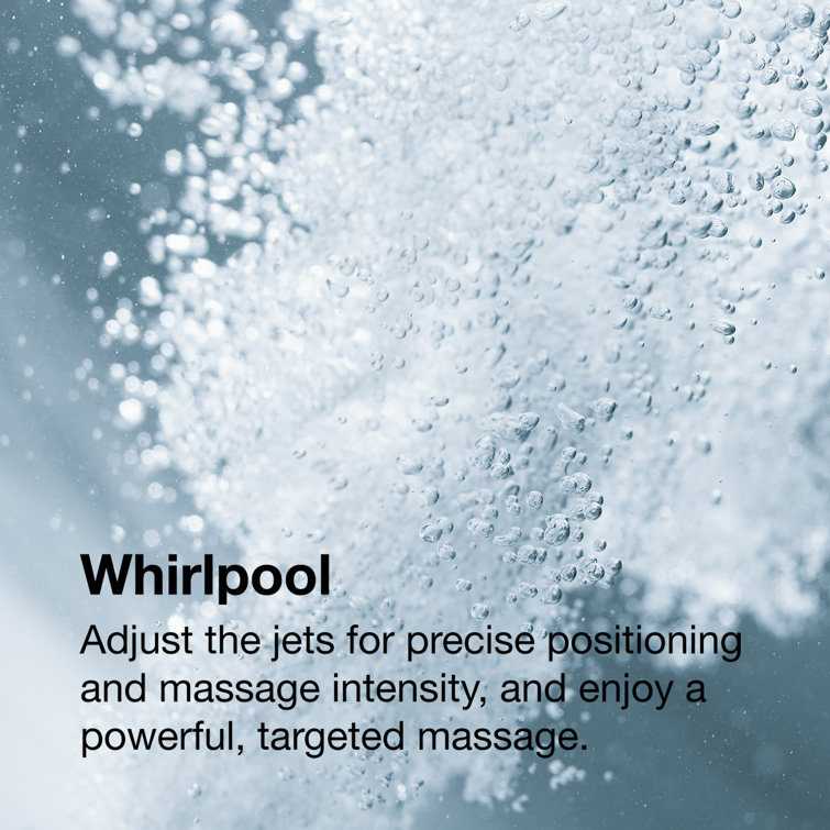 White Acrylic 60" x 32" Drop-In Heated Whirlpool Bathtub