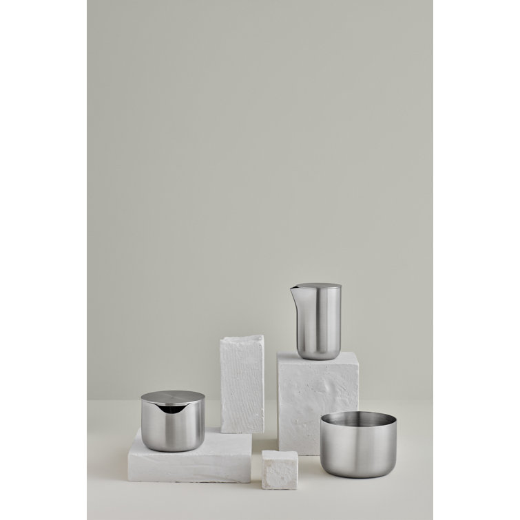 Compact Stainless Steel Sugar Bowl with Lid
