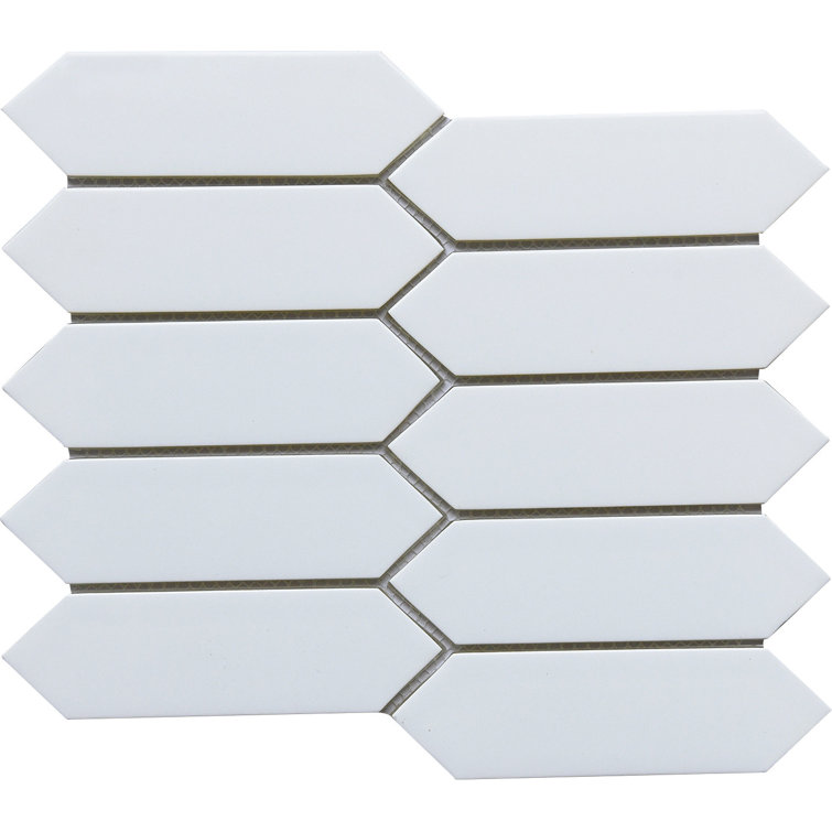 White Polished Glass Hexagon Mosaic Tile for Wall and Floor