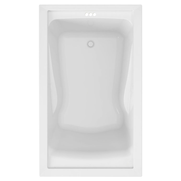 Evolution 60'' x 36'' White Acrylic Drop-In Soaking Bathtub