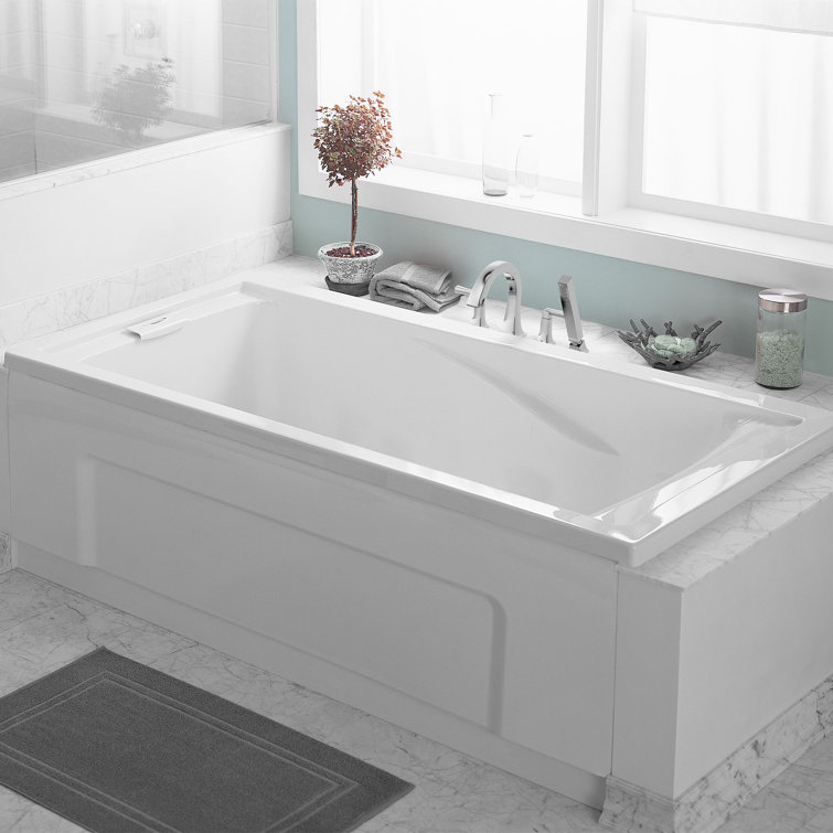 Evolution 60'' x 36'' White Acrylic Drop-In Soaking Bathtub