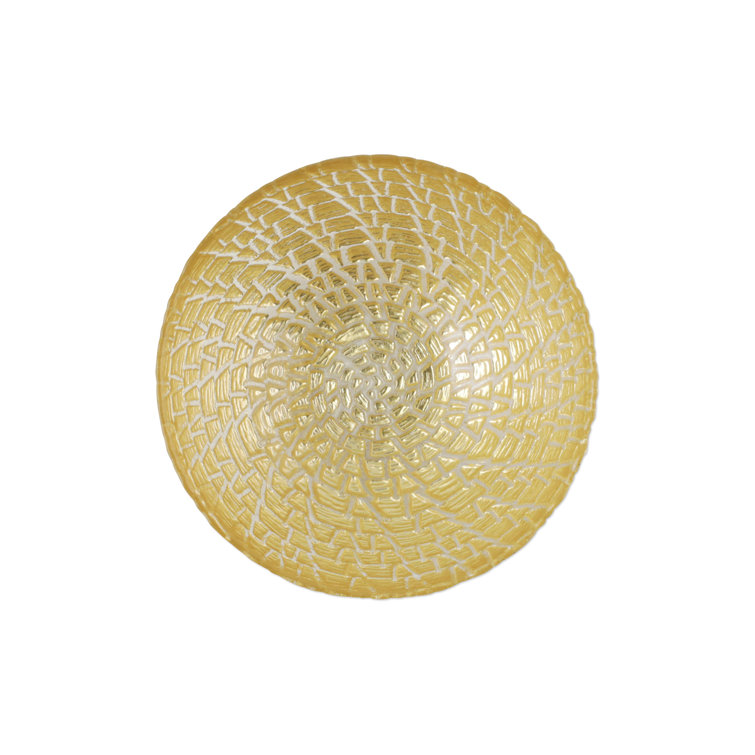 Rufolo 6.5'' Handmade Glass Serving Bowl with Gold Crocodile Design