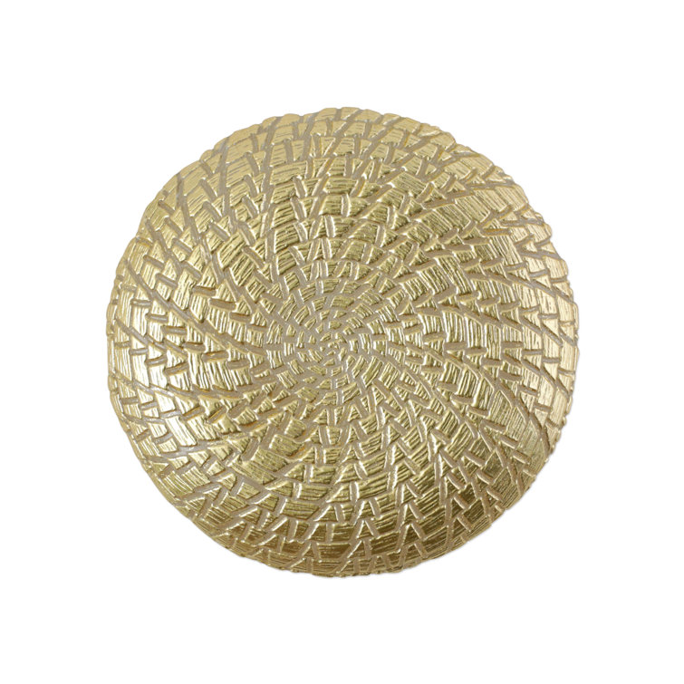 8.5'' Contemporary Gold Crocodile Glass Salad Plate