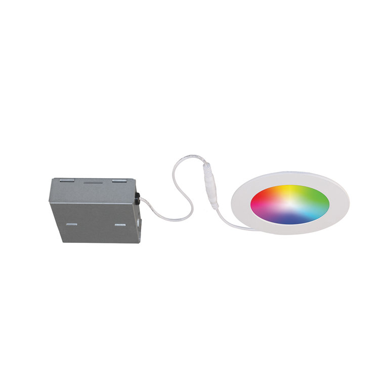 4.5'' White Circular RGB LED Smart Recessed Light