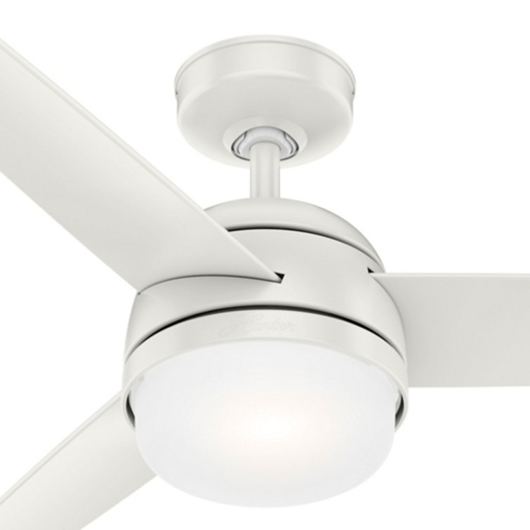 Midtown Fresh White 48" Contemporary Ceiling Fan with LED Light and Remote