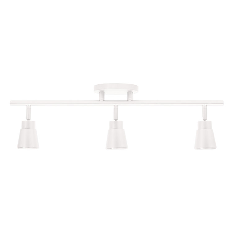 Solo 24" White Aluminum 3-Light LED Fixed Rail with Dimmable Heads