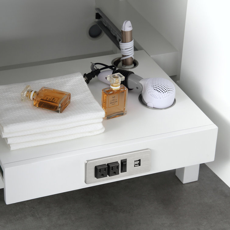 Tahoe 72" White Double Bathroom Vanity with Carrara Marble Top