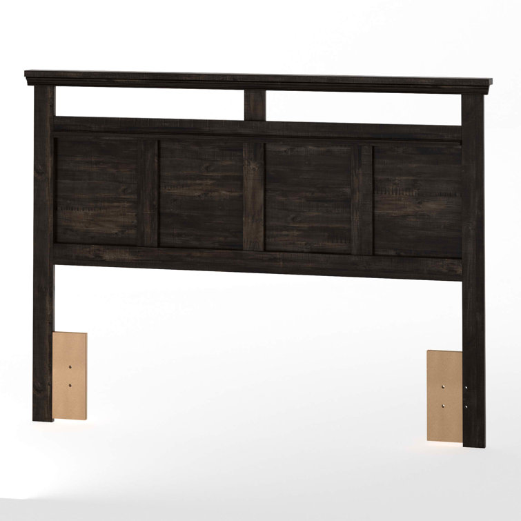 Versa Full/Queen Rubbed Black Wood Headboard