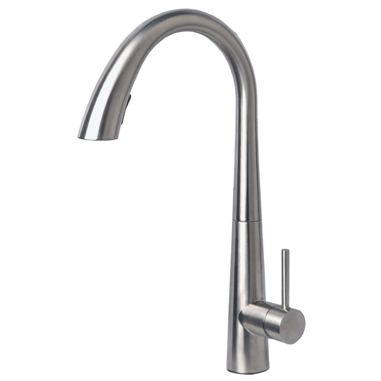 Stainless Steel Single Handle Pull-Down Kitchen Faucet