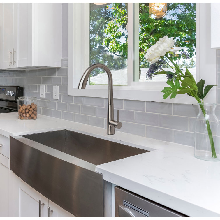 Stainless Steel Single Handle Pull-Down Kitchen Faucet