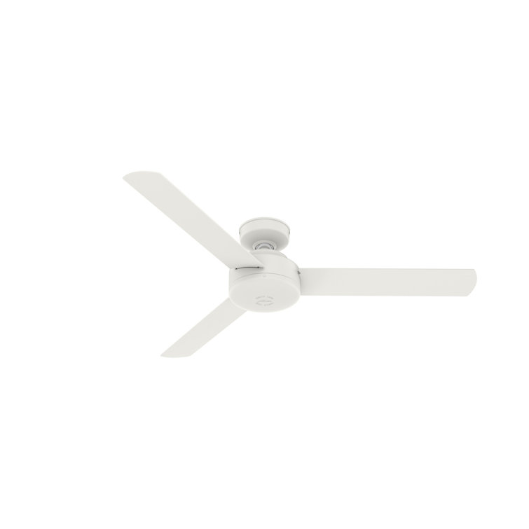 52" Matte White 3-Blade Ceiling Fan with Wall Control
