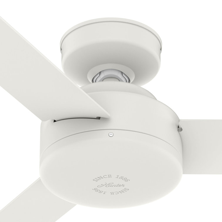 52" Matte White 3-Blade Ceiling Fan with Wall Control