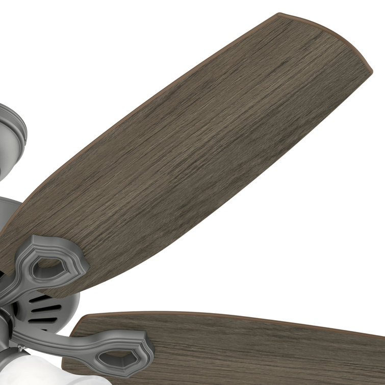 Matte Silver 52" Ceiling Fan with LED Light Kit and Reversible Blades