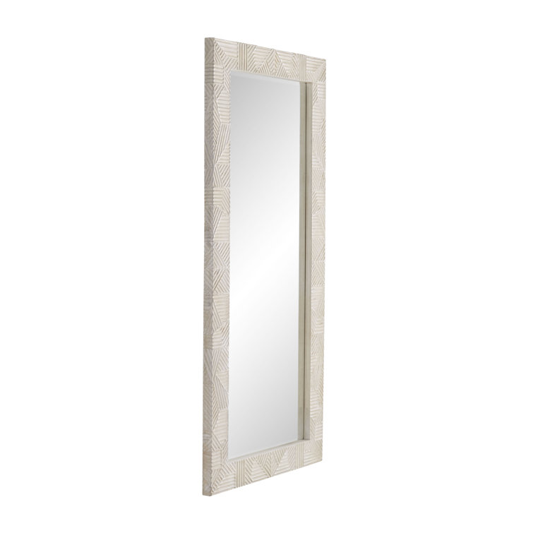 Marsh Serene Full-Length Grooved Wood Rectangular Mirror