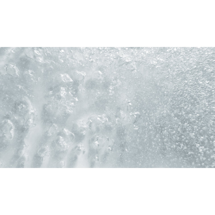 White Acrylic Rectangle Heated Whirlpool Bathtub