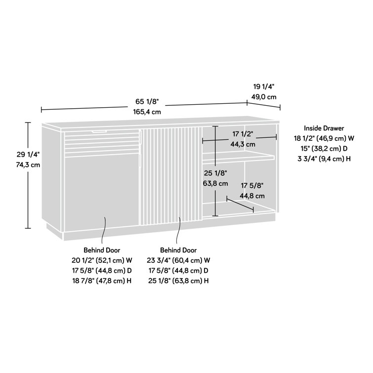 Englewood Spiced Mahogany 72" Engineered Wood Credenza
